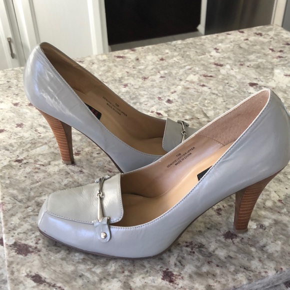 light gray high heels